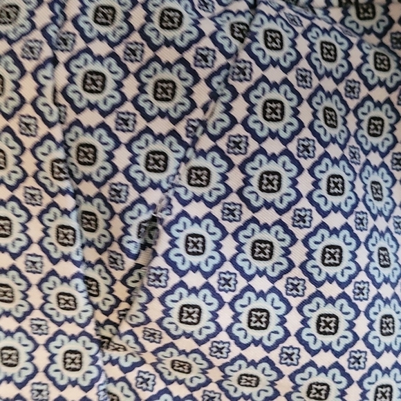 Chicos sz 2.5 blue pattern crop pants sz 14 WP41 - Picture 4 of 7